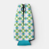 Rafraichisseur De Bouteilles Vert, bleu, blanc Monogramme Funky Géométrique (Dos)