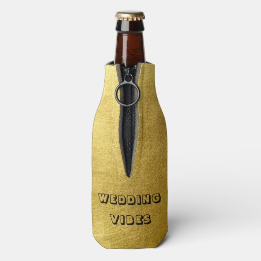 Rafraichisseur De Bouteilles Vibes Mariage métal or (Bouteille Dos)