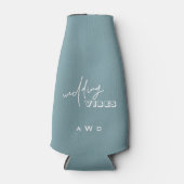 Rafraichisseur De Bouteilles Vibes Mariage turquoise Typographie blanche (Devant)