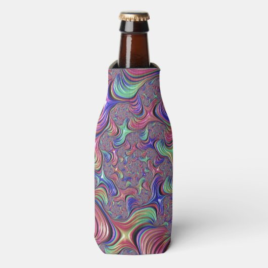 Rafraichisseur De Bouteilles Vortex coloré Abstrait Trippy Spiral Fractal (Bottle Devant)