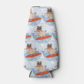 Rafraichisseur De Bouteilles Wave riding happy pug dog on surfboard scarf band (Devant)