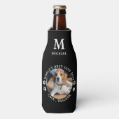 Rafraichisseur De Bouteilles World Best Chien Papa Personnaliser Monogram Photo (Bottle Devant)