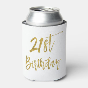 Rafraichisseur De Cannettes 21e anniversaire Gold Foil Anniversaire Can Cooler