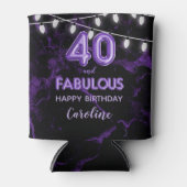 Rafraichisseur De Cannettes 40 & Fabuleux Anniversaire violet noir éclairs de  (Devant)