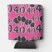 Rafraichisseur De Cannettes 40e anniversaire PINK personnalisé Monogramme NOIR (Dos)