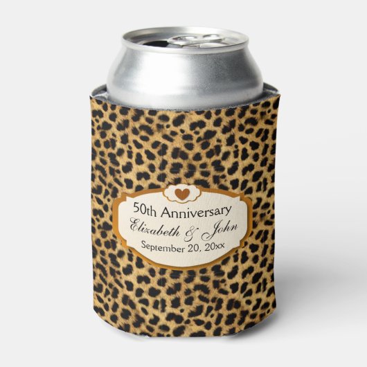 Rafraichisseur De Cannettes 50e Anniversaire du Mariage Leopard d'or (Can devant)
