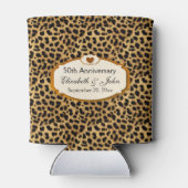 Rafraichisseur De Cannettes 50e Anniversaire du Mariage Leopard d'or (Dos)