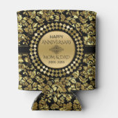 Rafraichisseur De Cannettes 50e anniversaire Gold et Black Damask (Dos)