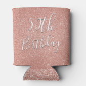 Rafraichisseur De Cannettes 50e anniversaire Rose de fête Gold Blush Pink Part (Dos)