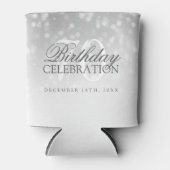 Rafraichisseur De Cannettes 70e anniversaire Merci Argent Bokeh Feu d'étincell (Devant)