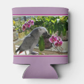 Rafraichisseur De Cannettes African Grey Parrot with Orchids (Dos)