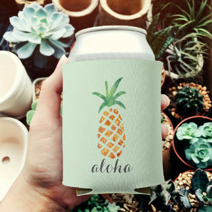 Rafraichisseur De Cannettes Aloha Aquarelle tropicale ananas
