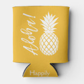 Rafraichisseur De Cannettes Aloha Pineapple Beach Party Luau | blanc jaune (Devant)