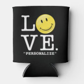 Rafraichisseur De Cannettes Amour Avec Un Sourire | Visage classique heureux (Devant)