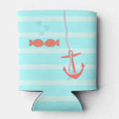 Rafraichisseur De Cannettes Ancre Love Beachy personnalisée (Dos)