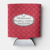 Rafraichisseur De Cannettes Anniversaire du 40e Mariage Ruby Red Z06 (Devant)