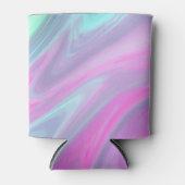 Rafraichisseur De Cannettes Aquarelle rose bleu vert Abstrait Art (Devant)