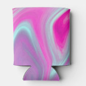 Rafraichisseur De Cannettes Aquarelle rose bleu vert Abstrait Art (Dos)