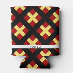 Rafraichisseur De Cannettes Aquarelle Signal nautique Pavillon maritime