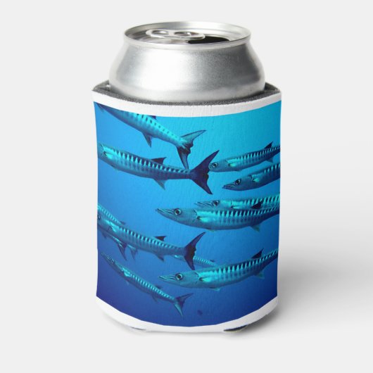 Rafraichisseur De Cannettes Barracuda Poisson Plongée Profonde Océan Eau Plage (Can Dos)