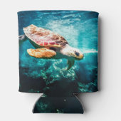 Rafraichisseur De Cannettes Belle Tortue de mer Océan sous l'eau Image (Dos)