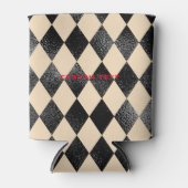 Rafraichisseur De Cannettes Black & Cream Diamond Motif Whimsical (Devant)