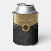 Rafraichisseur De Cannettes Black Satin & Gold Damask - 50e anniversaire (Can Dos)