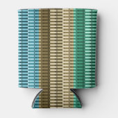 Rafraichisseur De Cannettes Bleu Jaune Vert élégant Moderne Motif Abstrait (Devant)