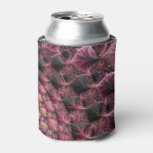Rafraichisseur De Cannettes Boho Funky Eclectique Rose Noir Abstrait Fractal (Can devant)