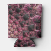 Rafraichisseur De Cannettes Boho Funky Eclectique Rose Noir Abstrait Fractal (Devant)