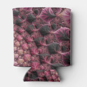 Rafraichisseur De Cannettes Boho Funky Eclectique Rose Noir Abstrait Fractal (Dos)