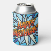 Rafraichisseur De Cannettes BONJOUR D'ANNIVERSAIRE Fun Modern Comic Book Bleu (Can Dos)