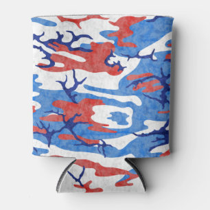 Rafraichisseur De Cannettes Camo blanc et bleu rouge affligé
