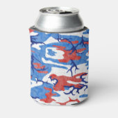 Rafraichisseur De Cannettes Camo rouge et bleu détendu (Can Dos)