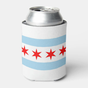 Rafraichisseur De Cannettes Can Cooler avec le drapeau de Chicago, Illinois, É