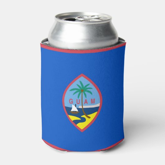 Rafraichisseur De Cannettes Can Cooler avec le drapeau de Guam, USA. (Can devant)