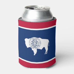 Rafraichisseur De Cannettes Can Cooler avec le drapeau de l'État du Wyoming, É
