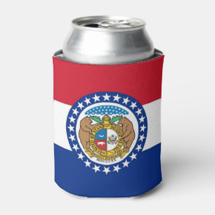 Rafraichisseur De Cannettes Can Cooler avec le drapeau de Missouri State, USA.
