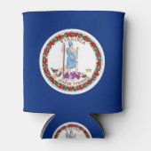 Rafraichisseur De Cannettes Can Cooler avec le drapeau de Virginia State, USA. (Devant)