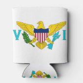 Rafraichisseur De Cannettes Can Cooler avec le drapeau des îles Vierges, États (Dos)