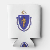 Rafraichisseur De Cannettes Can Cooler avec le drapeau du Massachusetts State, (Dos)