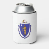Rafraichisseur De Cannettes Can Cooler avec le drapeau du Massachusetts State, (Can Dos)