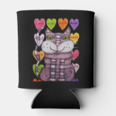 Rafraichisseur De Cannettes Candy Heart Purple Chat Valentine (Dos)