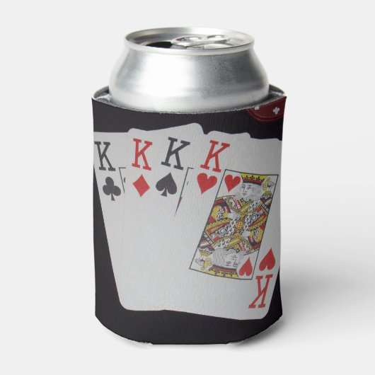 Rafraichisseur De Cannettes Cartes De Poker Quad Kings, (Can devant)