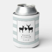 Rafraichisseur De Cannettes Cerf de forêt | Buck & Doe Wedding Favor (Can devant)