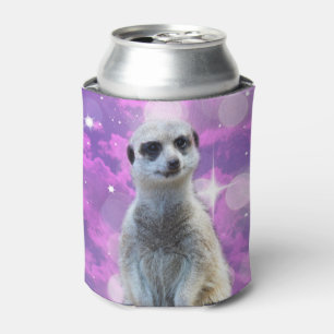Rafraichisseur De Cannettes Charme chatoyant : Meerkat sur Pink Bokeh Arrière