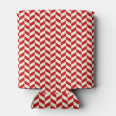 Rafraichisseur De Cannettes Chevrons Red Herringbone Motif avec Monogramme (Dos)
