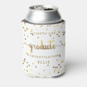 Rafraichisseur De Cannettes Chic Faux Gold Foil Confetti Diplômé (Can Dos)