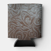 Rafraichisseur De Cannettes Cow-boy brun rustique cuir de l'ouest (Devant)