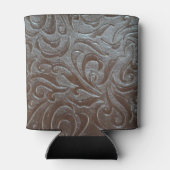 Rafraichisseur De Cannettes Cow-boy brun rustique cuir de l'ouest (Dos)